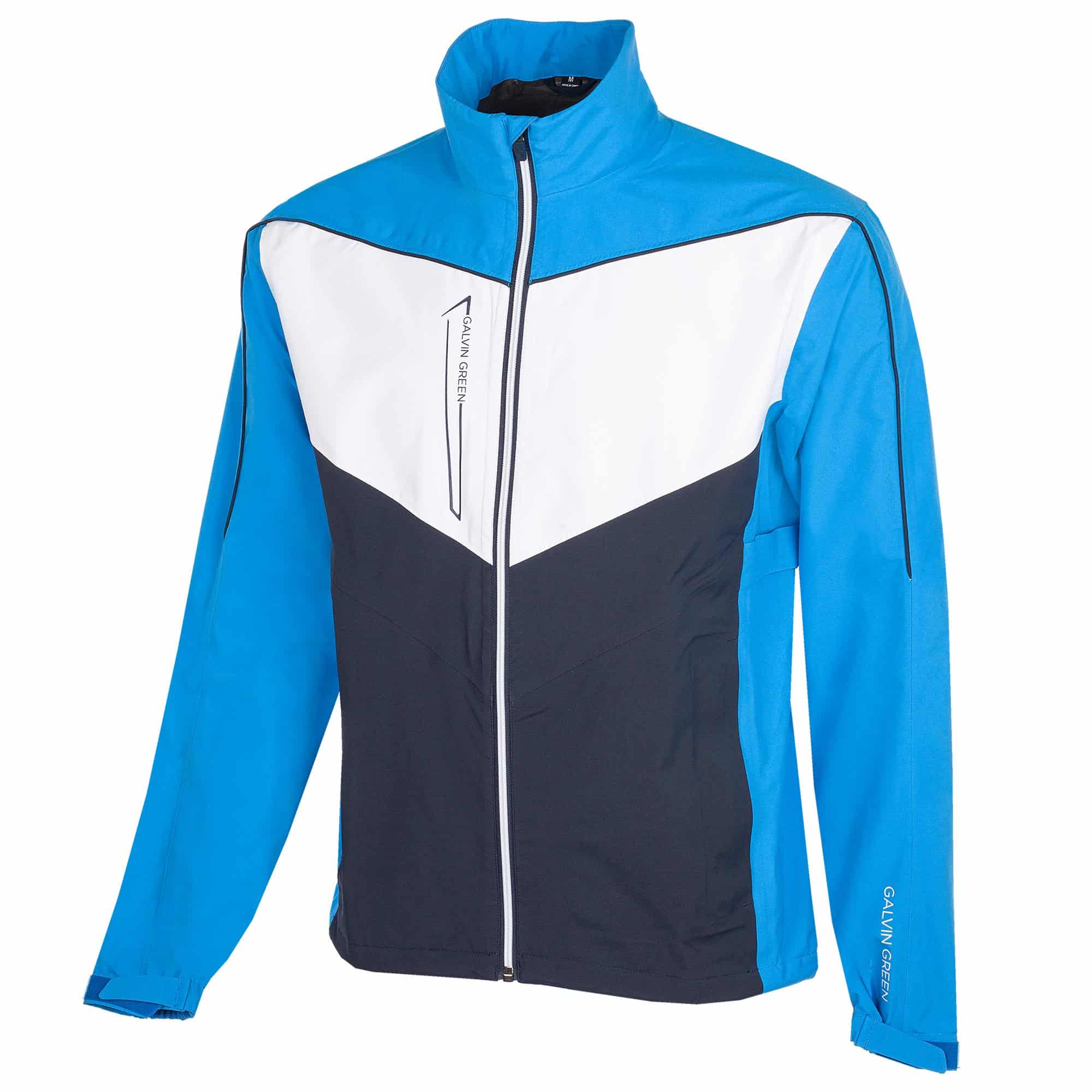 Galvin Green Armstrong Paclite Gore-Tex Mens Waterproof Golf Jacket Blue/Navy/White